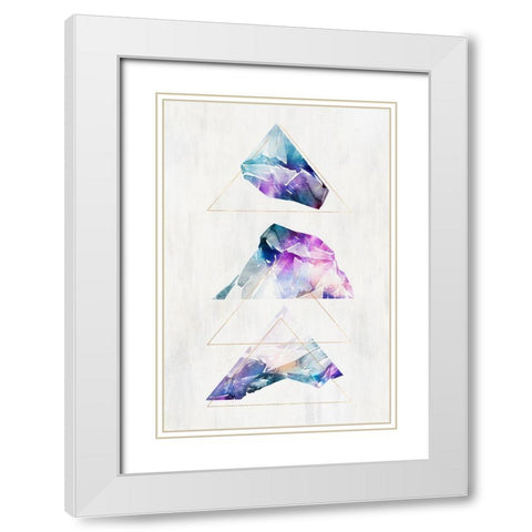 Clear Cut II  White Modern Wood Framed Art Print with Double Matting by Isabelle Z