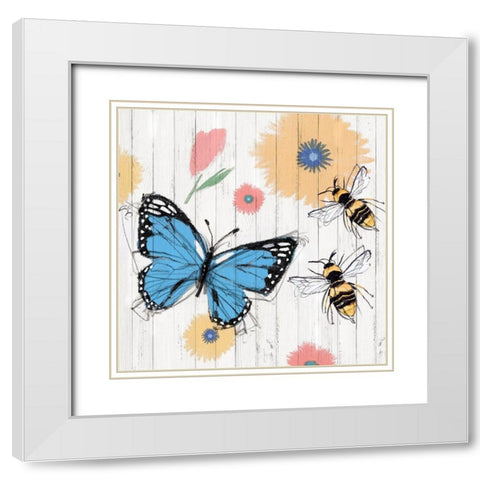 Backyard Summer I  White Modern Wood Framed Art Print with Double Matting by Isabelle Z