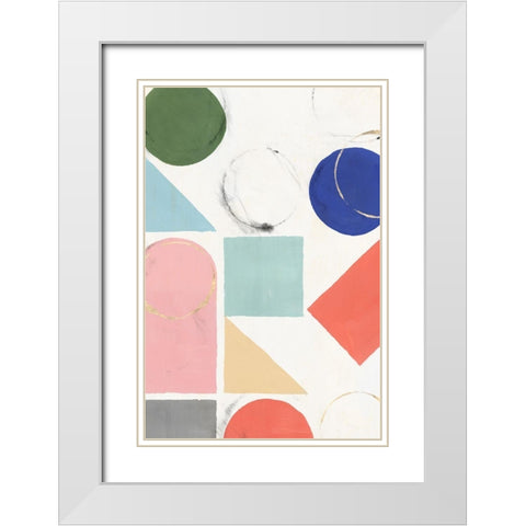 Fusion I  White Modern Wood Framed Art Print with Double Matting by Isabelle Z