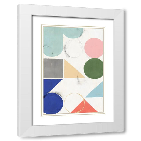 Fusion II  White Modern Wood Framed Art Print with Double Matting by Isabelle Z