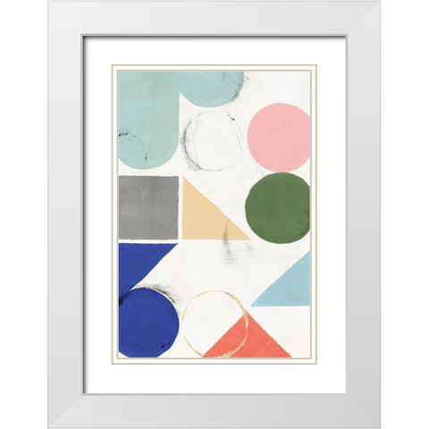 Fusion II  White Modern Wood Framed Art Print with Double Matting by Isabelle Z