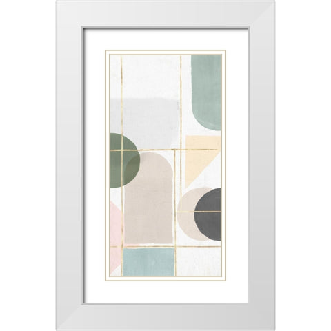 Unity II White Modern Wood Framed Art Print with Double Matting by Isabelle Z