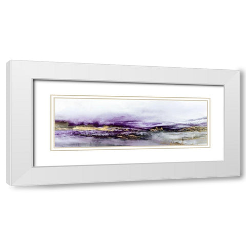 Elusive Dreams Violet Version  White Modern Wood Framed Art Print with Double Matting by Isabelle Z