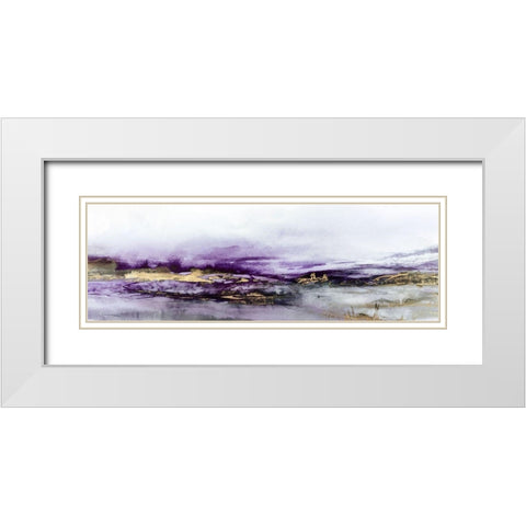 Elusive Dreams Violet Version  White Modern Wood Framed Art Print with Double Matting by Isabelle Z