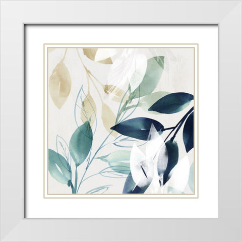Green Sleeves II  White Modern Wood Framed Art Print with Double Matting by Isabelle Z