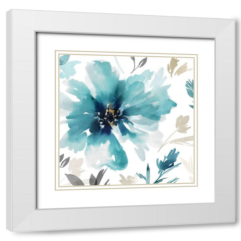 Finesse I  White Modern Wood Framed Art Print with Double Matting by Isabelle Z