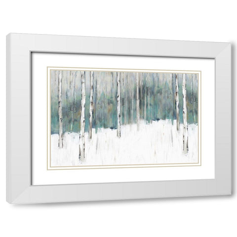 Winters Trail I  White Modern Wood Framed Art Print with Double Matting by Isabelle Z