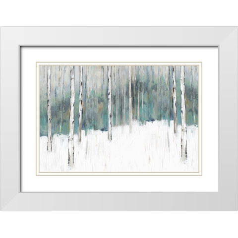 Winters Trail I  White Modern Wood Framed Art Print with Double Matting by Isabelle Z