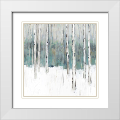 Winters Trail III  White Modern Wood Framed Art Print with Double Matting by Isabelle Z
