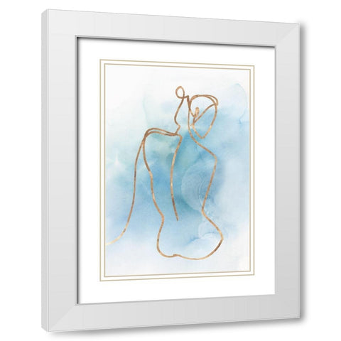 Figurative I  White Modern Wood Framed Art Print with Double Matting by Isabelle Z