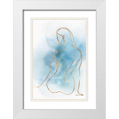Figurative II  White Modern Wood Framed Art Print with Double Matting by Isabelle Z
