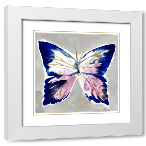 Fluttering I  White Modern Wood Framed Art Print with Double Matting by Isabelle Z