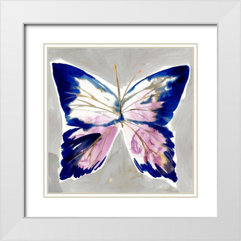 Fluttering I  White Modern Wood Framed Art Print with Double Matting by Isabelle Z