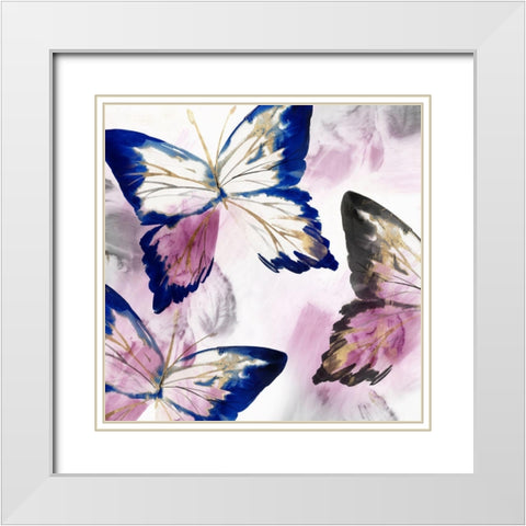 Fluttering II  White Modern Wood Framed Art Print with Double Matting by Isabelle Z