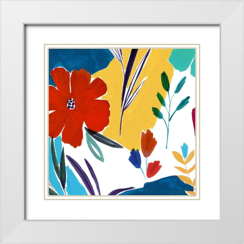 Cheerfulness I  White Modern Wood Framed Art Print with Double Matting by Isabelle Z