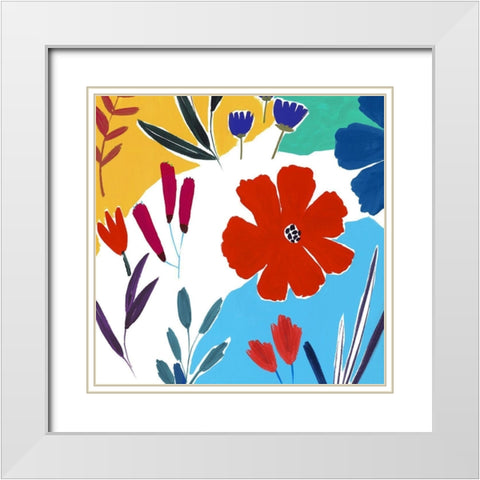 Cheerfulness II  White Modern Wood Framed Art Print with Double Matting by Isabelle Z