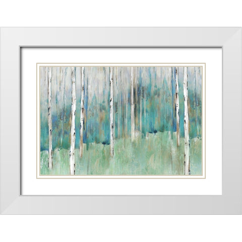 Foothills I  White Modern Wood Framed Art Print with Double Matting by Isabelle Z