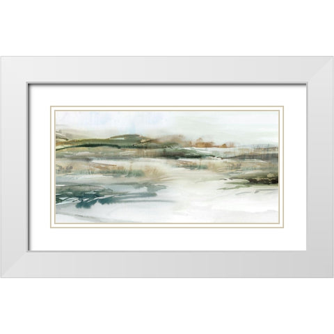 Only for a Moment White Modern Wood Framed Art Print with Double Matting by Isabelle Z