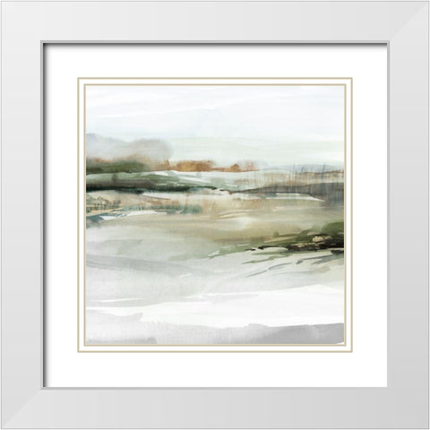 Prologue II  White Modern Wood Framed Art Print with Double Matting by Isabelle Z