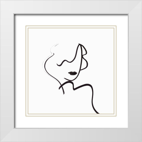 Muser I  White Modern Wood Framed Art Print with Double Matting by Isabelle Z