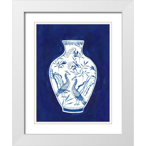 Indgio Porcelain Vase II  White Modern Wood Framed Art Print with Double Matting by Isabelle Z