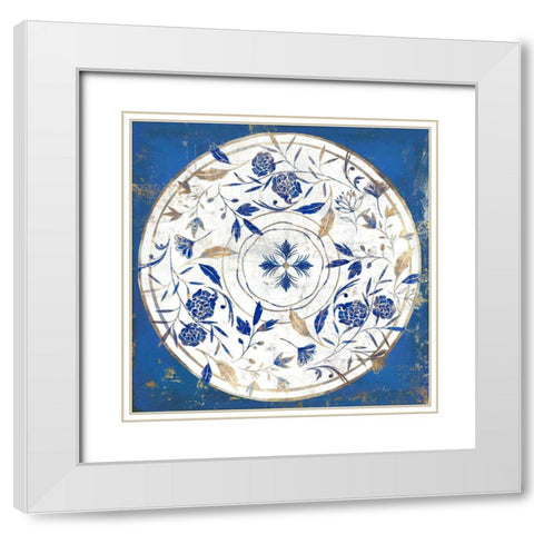 Indgio Porcelain Tile II  White Modern Wood Framed Art Print with Double Matting by Isabelle Z