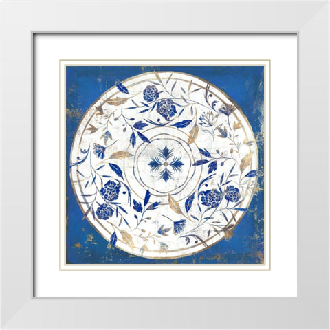 Indgio Porcelain Tile II  White Modern Wood Framed Art Print with Double Matting by Isabelle Z