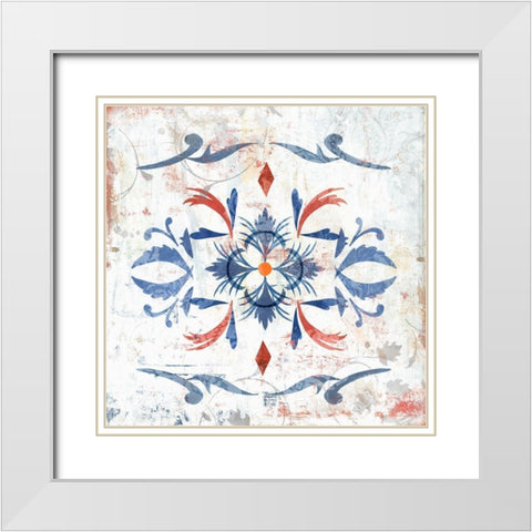 Echos I  White Modern Wood Framed Art Print with Double Matting by Isabelle Z