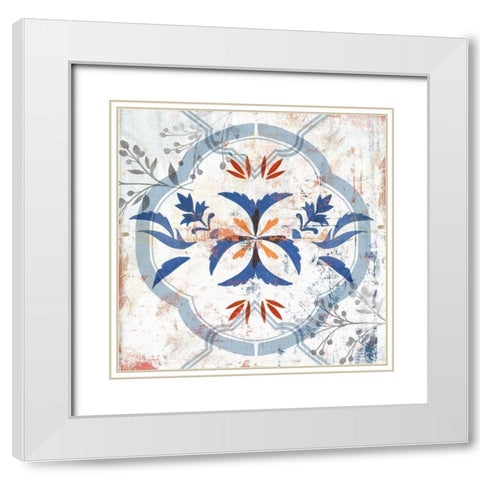 Echos II  White Modern Wood Framed Art Print with Double Matting by Isabelle Z