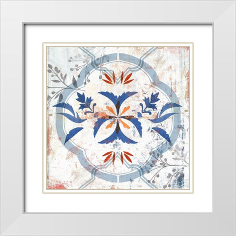 Echos II  White Modern Wood Framed Art Print with Double Matting by Isabelle Z
