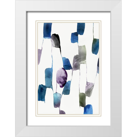 Scattered I  White Modern Wood Framed Art Print with Double Matting by Isabelle Z