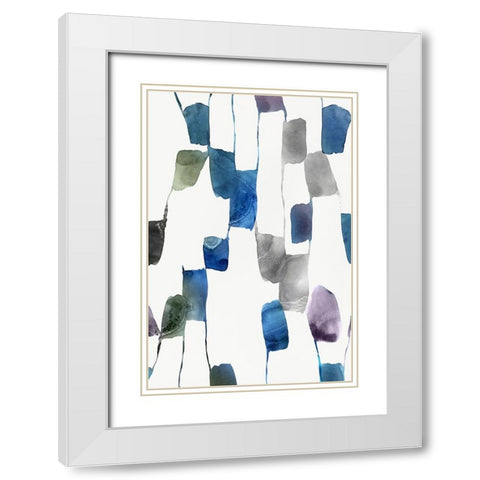 Scattered II  White Modern Wood Framed Art Print with Double Matting by Isabelle Z