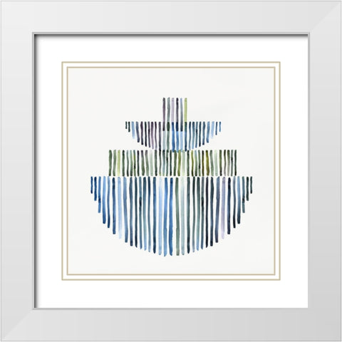 Interlude II  White Modern Wood Framed Art Print with Double Matting by Isabelle Z