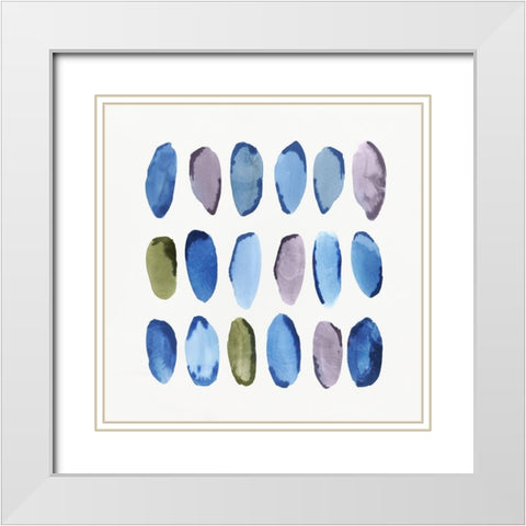 In Queue II  White Modern Wood Framed Art Print with Double Matting by Isabelle Z