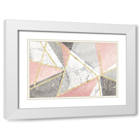 Goldie I  White Modern Wood Framed Art Print with Double Matting by Isabelle Z