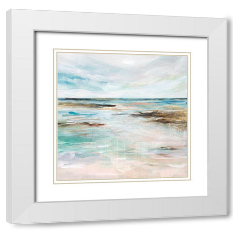 Midnight Clear I  White Modern Wood Framed Art Print with Double Matting by Isabelle Z