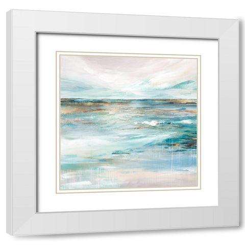 Midnight Clear II  White Modern Wood Framed Art Print with Double Matting by Isabelle Z