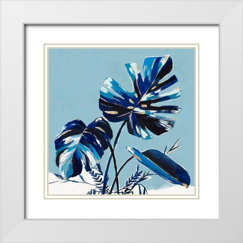 Villa Palms I  White Modern Wood Framed Art Print with Double Matting by Isabelle Z