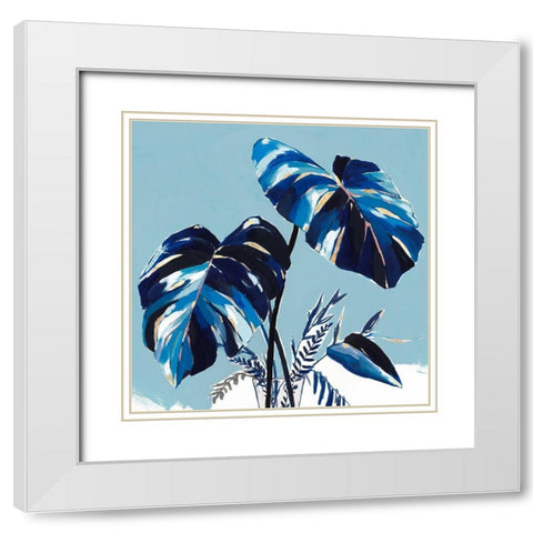 Villa Palms II  White Modern Wood Framed Art Print with Double Matting by Isabelle Z