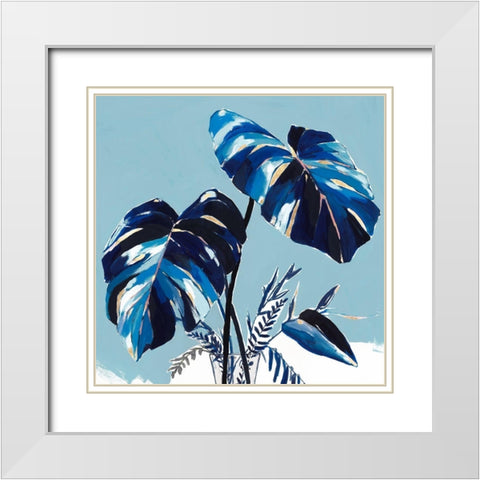 Villa Palms II  White Modern Wood Framed Art Print with Double Matting by Isabelle Z