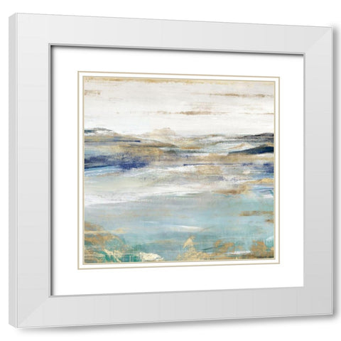 Upon a Clear I  White Modern Wood Framed Art Print with Double Matting by Isabelle Z