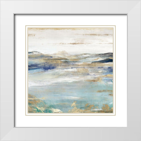 Upon a Clear I  White Modern Wood Framed Art Print with Double Matting by Isabelle Z