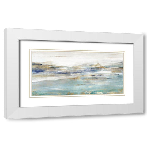 Upon a Clear III  White Modern Wood Framed Art Print with Double Matting by Isabelle Z