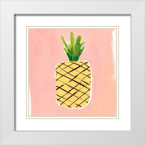 Pina  White Modern Wood Framed Art Print with Double Matting by Isabelle Z
