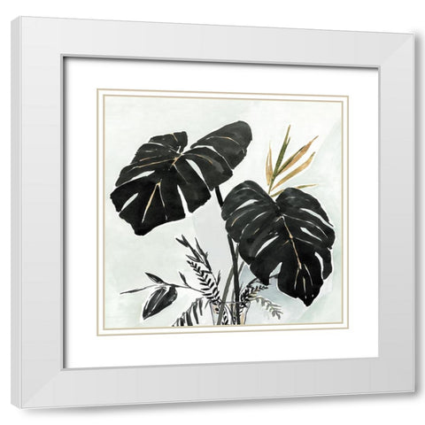 Oasis Palms I  White Modern Wood Framed Art Print with Double Matting by Isabelle Z