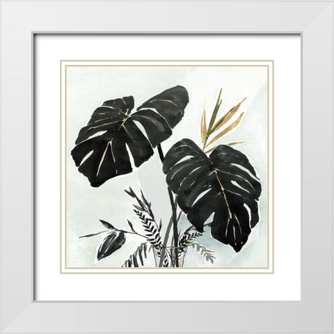 Oasis Palms I  White Modern Wood Framed Art Print with Double Matting by Isabelle Z