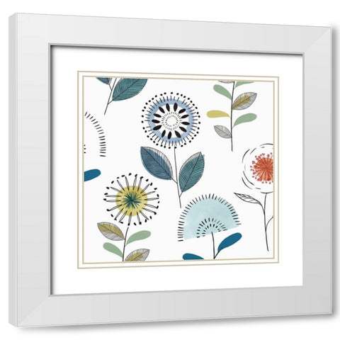 Trailing  White Modern Wood Framed Art Print with Double Matting by Isabelle Z