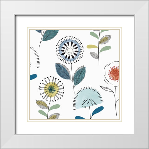 Trailing  White Modern Wood Framed Art Print with Double Matting by Isabelle Z