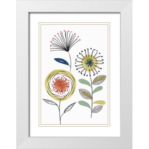 Pursuing  White Modern Wood Framed Art Print with Double Matting by Isabelle Z