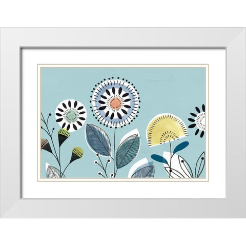Scandi Florals II  White Modern Wood Framed Art Print with Double Matting by Isabelle Z